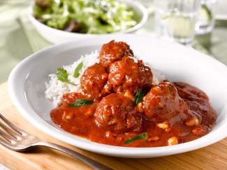 Recipe for Spiced Meatballs with Chilli Tomato Sauce - Meatballs Recipe